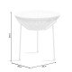 Τραπέζι Acapulco pakoworld μέταλλο-pe λευκό Φ50x50εκ Model: 130-000024