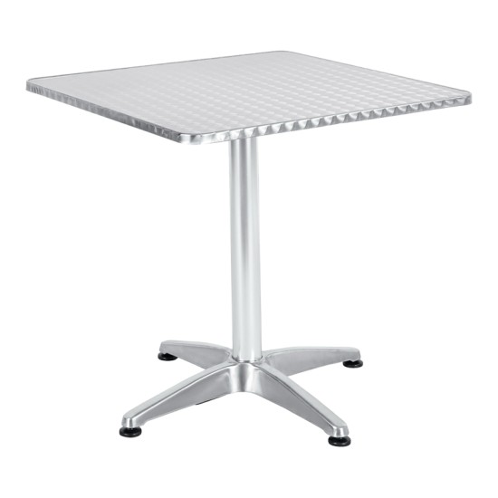 Τραπέζι Lazo pakoworld χρωμίου αλουμίνιο 60x60x70εκ Model: 130-000065