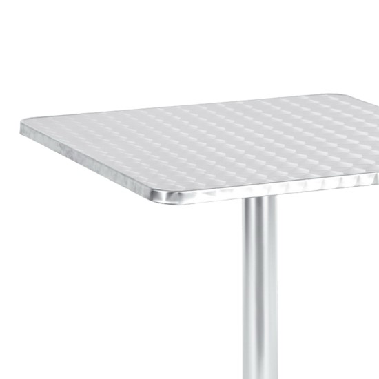 Τραπέζι Lazo pakoworld χρωμίου αλουμίνιο 60x60x70εκ Model: 130-000065