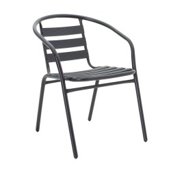 Τραπεζαρία Vergo-Tade  3τεμ μαύρο μέταλλο Φ60x70εκ