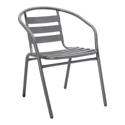 Τραπεζαρία Valor-Tade  σετ 5τεμ μέταλλο ανθρακί-γυαλί 110x60x70εκ