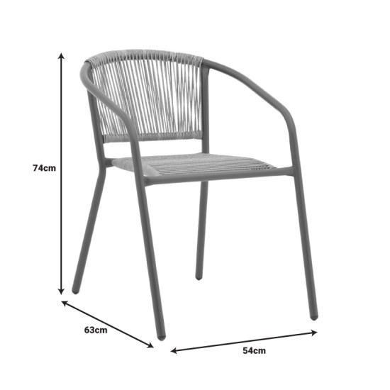 Τραπεζαρία Lindaria-Ensure  5τεμ μέταλλο-γυαλί σε σαμπανιζέ απόχρωση 140x80x70εκ