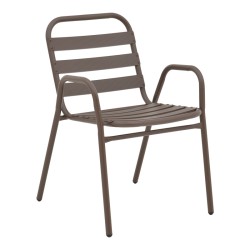 Τραπεζαρία Ensure-Sussie  5τεμ μέταλλο σε καφέ απόχρωση 140x80x70εκ