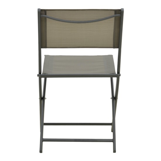 Καρέκλα Jeve  πτυσσόμενη μέταλλο-textilene σε ανθρακί απόχρωση 46x51x81εκ
