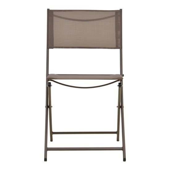 Καρέκλα Jeve  πτυσσόμενη σαμπανιζέ μέταλλο και textilene 46x51x81εκ