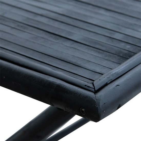 Τραπέζι Badou pakoworld πτυσσόμενο bamboo μαύρο 150x80x77εκ Model: 141-000017