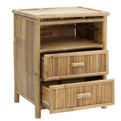 Κομοδίνο Ofra  bamboo φυσικό 56x46x69εκ Model: 141-000021