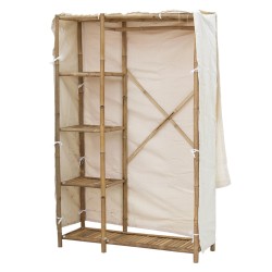 Υφασμάτινη ντουλάπα Jael  bamboo φυσικό-εκρού 110x40x170εκ Model: 141-000023