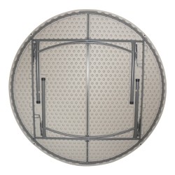 Τραπέζι βαλίτσα catering Comfort  πτυσσόμενο στρόγγυλο σε λευκή απόχρωση Φ180x74εκ