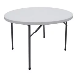 Τραπέζι catering Comfort  πτυσσόμενο στρόγγυλο σε λευκή απόχρωση Φ120x74εκ