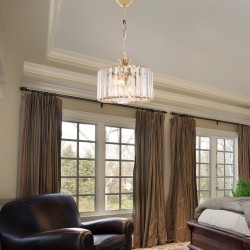 Φωτιστικό οροφής μονόφωτο Lavina Ι  Ε27 σε χρυσή απόχρωση Φ27x21εκ