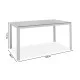 Τραπέζι Nares αλουμίνιο λευκό-plywood φυσικό 140x80x72.5εκ Τραπέζι Nares αλουμίνιο λευκό-plywood φυσικό 140x80x72.5εκ