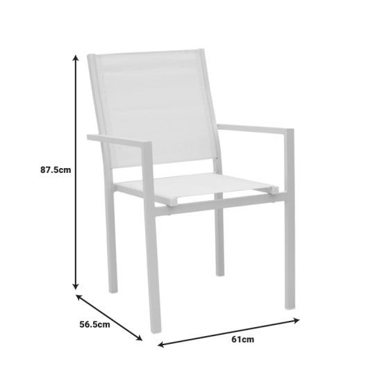 Τραπεζαρία Zacreta-Nares σετ 5τεμ λευκό-φυσικό 140x80x72.5εκ Τραπεζαρία Zacreta-Nares σετ 5τεμ λευκό-φυσικό 140x80x72.5εκ