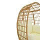 Πολυθρόνα Frox  wicker rattan φυσικό-μεταλλικό φυσικό-μαύρο πόδι-μπεζ μαξιλάρι 96x76x145εκ Model: 152-000021