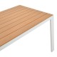 Τραπέζι Nares  αλουμίνιο λευκό-plywood φυσικό 180x90x72.5εκ Model: 152-000031