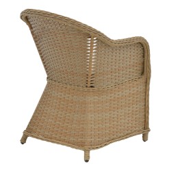 Πολυθρόνα κήπου Hadrian  rattan καφέ- textilene μπεζ 57x70x85εκ Model: 152-000053