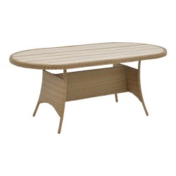 Τραπέζι Keir  rattan-αλουμίνιο καφέ 180x90x72εκ Model: 152-000054