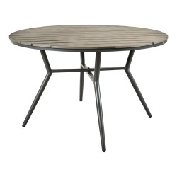 Τραπέζι Appa  αλουμίνιο και plywood σε ανθρακί απόχρωση Φ120x74εκ Τραπέζι Appa  αλουμίνιο και plywood σε ανθρακί απόχρωση Φ120x74εκ