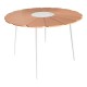 Τραπεζαρία Pinap-Dashiell σετ 5τεμ λευκό αλουμίνιο και plywood σε φυσική απόχρωση Φ110x74εκ Τραπεζαρία Pinap-Dashiell σετ 5τεμ λευκό αλουμίνιο και plywood σε φυσική απόχρωση Φ110x74εκ