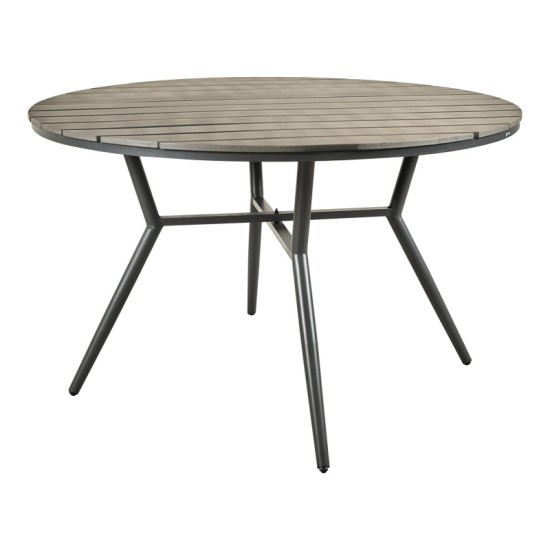 Τραπεζαρία Appa-Moly σετ 5τεμ αλουμίνιο και plywood σε ανθρακί απόχρωση Φ120x74εκ Τραπεζαρία Appa-Moly σετ 5τεμ αλουμίνιο και plywood σε ανθρακί απόχρωση Φ120x74εκ