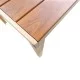 Τραπέζι Nares  σαμπανί αλουμίνιο plywood σε φυσική απόχρωση 140x80x72.5εκ