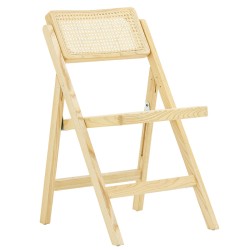 Καρέκλα Yoko  πτυσσόμενη μπεζ pvc rattan-φυσικό πόδι Model: 167-000014