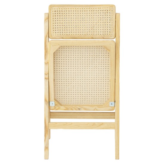 Καρέκλα Yoko  πτυσσόμενη μπεζ pvc rattan-φυσικό πόδι Model: 167-000014