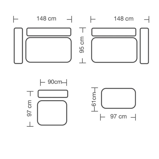 Πολυμορφικός-αναστρέψιμος καναπές London  γκρι-μπεζ ύφασμα με μαξιλάρια σε απόχρωση ανοιχτό γκρι 296x246x95εκ