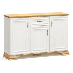 Μπουφές Jaden  golden oak-λευκό antique 137,5x39x88,5εκ