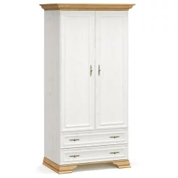 Ντουλάπα Jaden  δίφυλλη golden oak-λευκό antique 101x62x197,5εκ