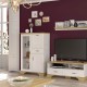 Βιτρίνα Jaden  golden oak-λευκό antique 93,5x39x133εκ