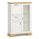 Βιτρίνα Jaden  golden oak-λευκό antique 93,5x39x133εκ