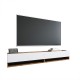 Έπιπλο τηλεόρασης επιτοίχιο Handra pakoworld λευκό-oak 180x31,5x29,5εκ Model: 176-000002