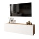Έπιπλο τηλεόρασης επιτοίχιο Serit pakoworld λευκό-oak 100x31,5x29,5εκ Model: 176-000006