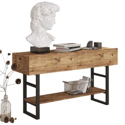 Κονσόλα Vien  oak-μαύρο 139x43x75,5εκ Model: 176-000008