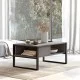 Τραπέζι σαλονιού Honora ανθρακί antique-μαύρο 100x60x44.5εκ Τραπέζι σαλονιού Honora ανθρακί antique-μαύρο 100x60x44.5εκ