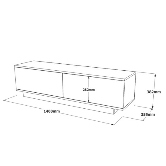 Έπιπλο τηλεόρασης Zoeva  wenge 140x.35x38.2εκ Model: 176-000069