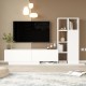 Σύνθετο σαλονιού Damon σε λευκή απόχρωση 140x29.5x39.5εκ Σύνθετο σαλονιού Damon σε λευκή απόχρωση 140x29.5x39.5εκ