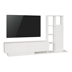 Σύνθετο σαλονιού Damon  σε λευκή απόχρωση 211.2x29.5x123.6εκ