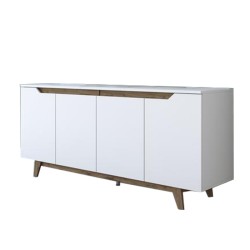 Μπουφές Rafaelo  λευκό-καρυδί 180x45x78,5εκ Model: 182-000004