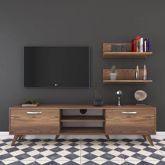 Σύνθετο σαλονιού Jasmine καρυδί 180x35x48.5εκ Σύνθετο σαλονιού Jasmine καρυδί 180x35x48.5εκ
