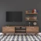 Σύνθετο σαλονιού Jasmine καρυδί 180x35x48.5εκ Σύνθετο σαλονιού Jasmine καρυδί 180x35x48.5εκ