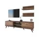 Σύνθετο σαλονιού Jasmine καρυδί 180x35x48.5εκ Σύνθετο σαλονιού Jasmine καρυδί 180x35x48.5εκ