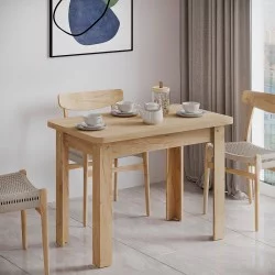 Τραπέζι Celeste  μελαμίνης σε oak απόχρωση 100x60x73.5εκ