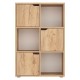 Βιβλιοθήκη Bookel  μελαμίνης σε oak απόχρωση 59.5x27.5x89εκ Model: 184-000102