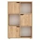 Βιβλιοθήκη Bookel μελαμίνης σε oak απόχρωση 59.5x27.5x89εκ Βιβλιοθήκη Bookel μελαμίνης σε oak απόχρωση 59.5x27.5x89εκ