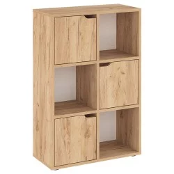 Βιβλιοθήκη Bookel  μελαμίνης σε oak απόχρωση 59.5x27.5x89εκ