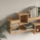 Ραφιέρα τοίχου Shellie  μελαμίνης σε oak απόχρωση 120x28x65εκ Model: 184-000105