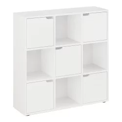 Βιβλιοθήκη Bookel  σε λευκή απόχρωση 88.5x27.5x89.3εκ