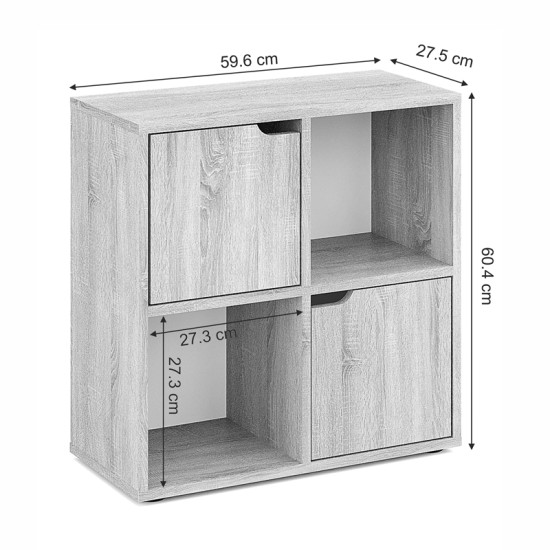 Βιβλιοθήκη Bookel  σε sonoma απόχρωση 59.6x27.5x60.4εκ